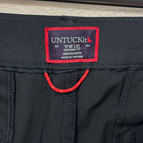 UNTUCKit Chancellor Mens Black Straight Fit 38x32 #40498 Chino Golf Performance - Picture 4 of 11